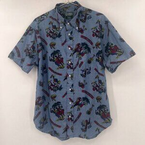 Gitman Bros. Vintage Indigo Aloha Camp Collar Shirt. NWOUT
